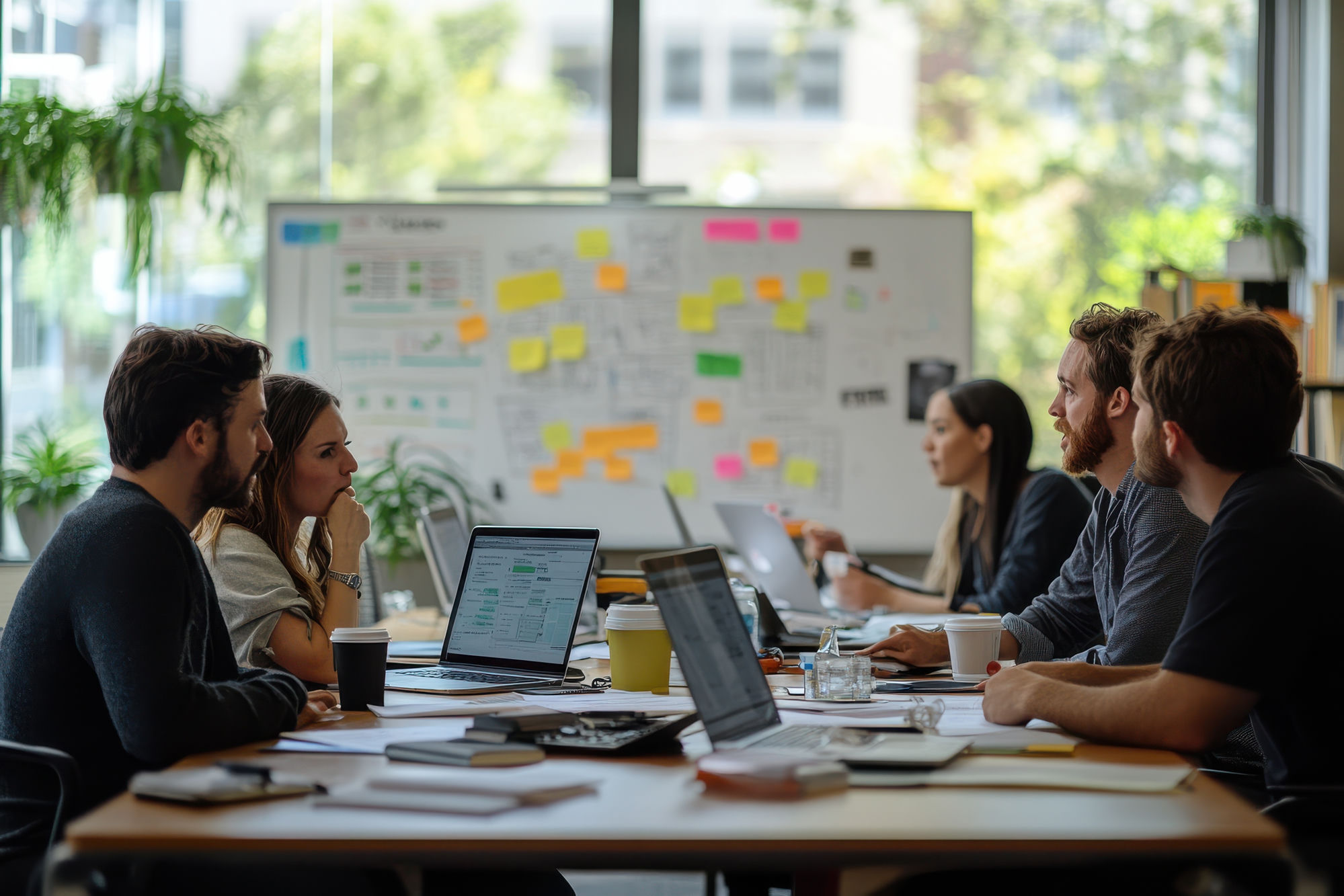 Entwicklerteam bei der Arbeit an einer Anwendung