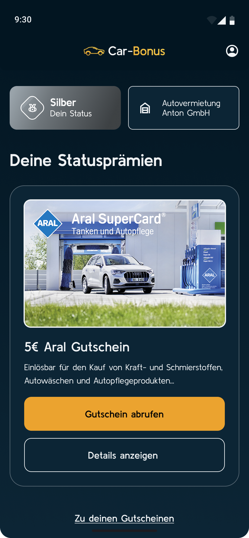 Car-Bonus App auf dem iPhone