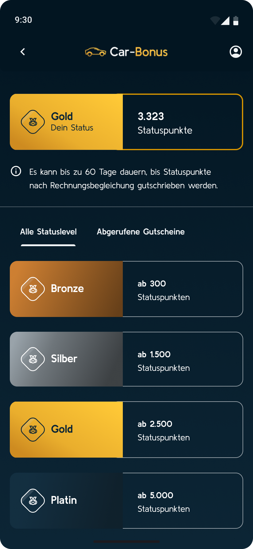 Car-Bonus App auf dem iPhone